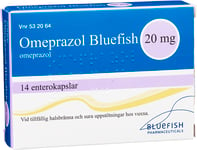 Omeprazol Bluefish, enterokapsel, hård 20 mg 14 kapsel/kapslar