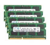Samsung 16G 4pcs 4GB 2RX8 DDR3L 1600MHz PC3L-12800S 1.35V CL11 SODIMM Laptop RAM