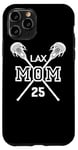 Proud Love Lacrosse Mom #25 LAX Player Number 25 Fête des Mères Coque pour iPhone 11 Pro
