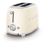 Smeg TSF01CRUK 50's Style 2-Slot Gloss Cream Toaster