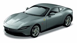 Bburago Ferrari Roma : Voiture Miniature à l'échelle 1:24 Ferrari Race & Play - Portes Mobiles, Argent (18-26029S)
