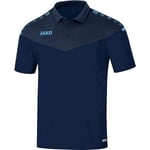 JAKO Women's Champ 2.0 polo, navy/darkblue/skyblue, 36