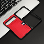 Google Pixel Fold Mobilskal Korthållare Litchi - Röd