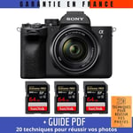 Sony A7 IV + FE 28-70mm F3.5-5.6 OSS + 3 SanDisk 64GB Extreme PRO UHS-II SDXC 300 MB/s + Guide PDF ""20 TECHNIQUES POUR RÉUSSIR VOS PHOTOS