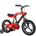 M-YN Kids Bike Boys Girls for 3-9 Years Old 12 14 16 Inch LED lighting Bicycle Cycle Training Wheels or Kickstand Child's Bicycle (Color : Red, Size : 12inch)