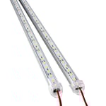 2 st DC 12V 50cm Aluminium Rigid LED-list Bar Light (vit)