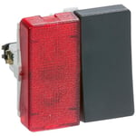 LK Fuga Afbryder 1-pol med rød lampe, 1 modul, Koksgrå