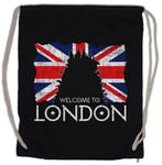Welcome To London Drawstring Bag Mortal Predator Engines Cities Symbol Logo Sign
