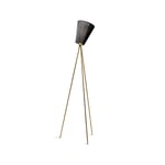 Northern Oslo Wood golvlampa black, guldigt stativ