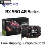 Radeon RX550 4G GDDR5 PCI-E 3.0 GPU Gaming Graphics Card PC Desktop NEW UK Stock