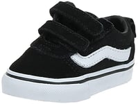 Vans Baby Ward V-Velcro Sneakers, (Suede/Canvas) Black/White Iju, 2.5 (18 EU)
