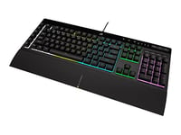 Corsair K55 RGB PRO Gaming Keyboard with Membrane Keys, RGB Dynamic Backlight, 6 Macro Keys with Integration Elgato Software, Dust and Spill Resistance, QWERTY, Black