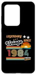 Coque pour Galaxy S20 Ultra Vintage légendaire depuis 1984, 40e anniversaire, Millésime 1984