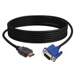 Câble mâle vers VGA de 1.8m compatible HDMI, cordon adaptateur vidéo 1080P pour projecteur de DVD HDTV PlaySt