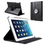 iPad Air 2 - 360 gr roterande Läder Flip fodral svart