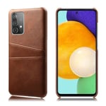Samsung Galaxy A52 5G skal med korthållare - Brun Brun