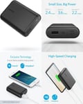 Anker Power Bank, One of the Smallest and Lightest 10000mAh External Black 