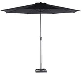 Parasoll m/vev svart ø3 m sunlife
