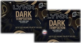 LYNX | DARK TEMPTATION | Face & Body Soap with Dark Chocolate Scent | 4 x 100g