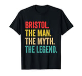 Mens Bristol The Man The Myth The Legend Personalized Funny T-Shirt