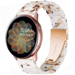 Miimall Resin Strap Compatible with Samsung Galaxy Watch 4/4 Classic/3 41mm/Active 2 44mm 40mm, 20mm Waterproof Lightweight Band with Stainless Steel Buckle Wristband for Galaxy Watch 42mm(Nougat)