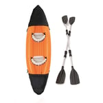 HARUONE Inflatable Kayak for Adults 2 Person PVC Canoe Drift Boat, with High Back Support And EVA Padded Seats for Water Sports Fun