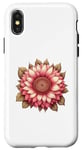 Coque pour iPhone X/XS Rose Tournesol d'été Fleurs de soleil Floral