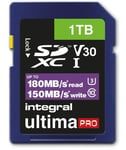 INTEGRAL Carte SD 128GB Classe 10 UHS-I V30 A2 R180/W90 MB/s