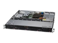 Supermicro Up Superserver 510T-Mr - Server - Kan Monteras I Rack - 1U - 1-Vägs - Ingen Cpu Upp Till - Ram 0 Gb - Sata - Hot-Swap 3.5" Vik/Vikar - Ingen Hdd - Ast2600 - Gigabit Ethernet - Inget Os - Skärm: Ingen - Svart