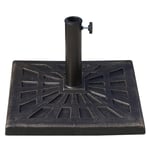 Svart Syntetharts Paraplyhållare 15Kg för Ø38/48Mm