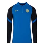 Nike Inter M NK Dry Strk DRIL Top T-Shirt à Manches Longues Homme, Blue Spark/Black/(Tour Yellow) (no Sponsor-plyr), FR : XS (Taille Fabricant : XS)