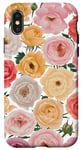 Coque pour iPhone X/XS rose de fleur drôle pour les amoureux des fleurs