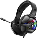 Casque Gamer RGB LPNOVE - Compatible PS5, PS4, Xbox One/Series, PC, MAC, smartphones, tablettes - Son stéréo