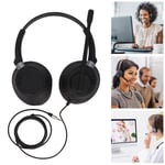 3.5mm Cell Phone Headset With Mic Noise Cancelling Binaural Customer Service FST