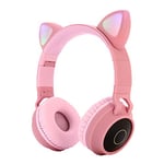HUAKLIN Headset Bluetooth headset children's girl son cat ear wireless Bluetooth music voice headset B