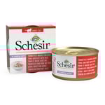 Ekonomipack: Schesir Natural med ris 24 x 85 g - Tonfisk & nötkött med ris