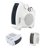2000W Portable Silent Electric Fan Heater Hot & Cold Thermostat Flat/Upright