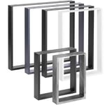 Holzbrink - Pied de table en métal Noir support de table / cadre pour table basse, table à manger, bureau, banc 1 pied taille 50 x 72 cm - Noir - 1