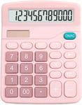 Calculatrice de bureau rose, 12 chiffres avec grande hauteur