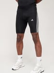 adidas Performance Techfit 3-stripes Training Short Leggings - Black, Black, Size Xs, Men