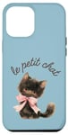 Coque pour iPhone 14 Plus Adorable coquette Le Petit Chat - Petit Chat - Nœud Rose