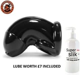 Oxballs Cock Lock Chastity Black with Ball Loop Soft Feel For Men - WITH £7 LUBE
