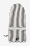 Lexington - Grytvante Icons Cotton Herringbone Striped Mitten - Svart