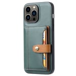 Trolsk Leather Wallet & Stand Case (iPhone 14 Pro) - Grön