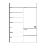 Magnetisk Whiteboard Kylskåp Mjuk Whiteboard Mobil Veckoplanerare