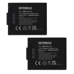 EXTENSILO 2x Batteries compatible avec Panasonic Lumix DMC-G2, DMC-G1WEG-R, DMC-G2A, DMC-G2B appareil photo, reflex numérique (1250mAh, 7,4V, Li-ion)