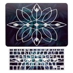 Laptop Case for MacBook Air 13 Inch & New Pro 13 Touch, Silicon Hard Shell Cover, Keyboard Cover Screen Protector Tropical Plants Flower Leaves