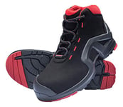 Uvex 1 X-Tended Support Work Boots - Safety Boots S3 SRC ESD - Red-Black - Size 14.5