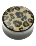 Leopard - Svart Piercing Plugg