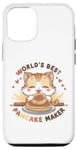 Coque pour iPhone 12/12 Pro Adorable crêpière en forme de chat Kawaii, meilleure crêpière au monde